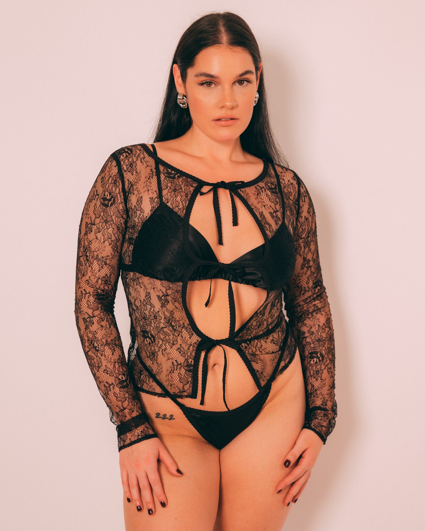 Shelby Tie Top in Black